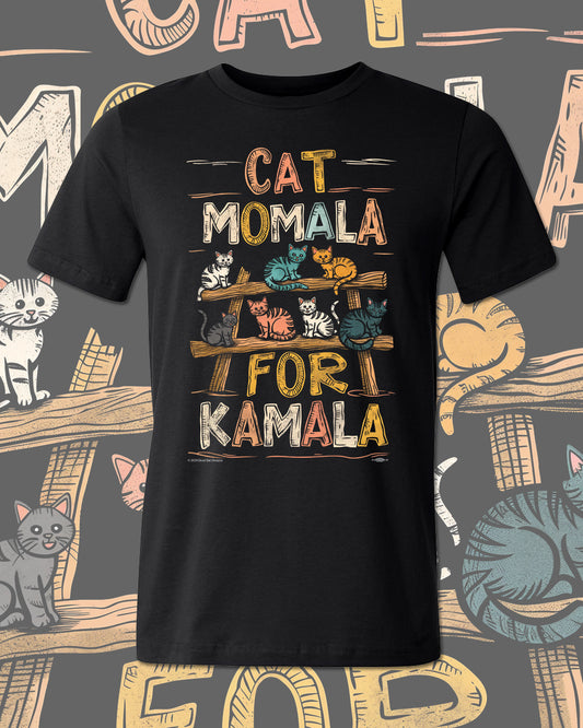 Cat Momala For Kamala unisex and women's relaxed fit tees